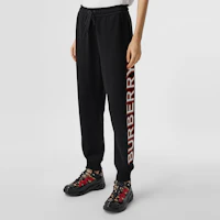 Shop (Women) Burberry Black Logo Drawstring Knit Jogger Sweatpants 80372601