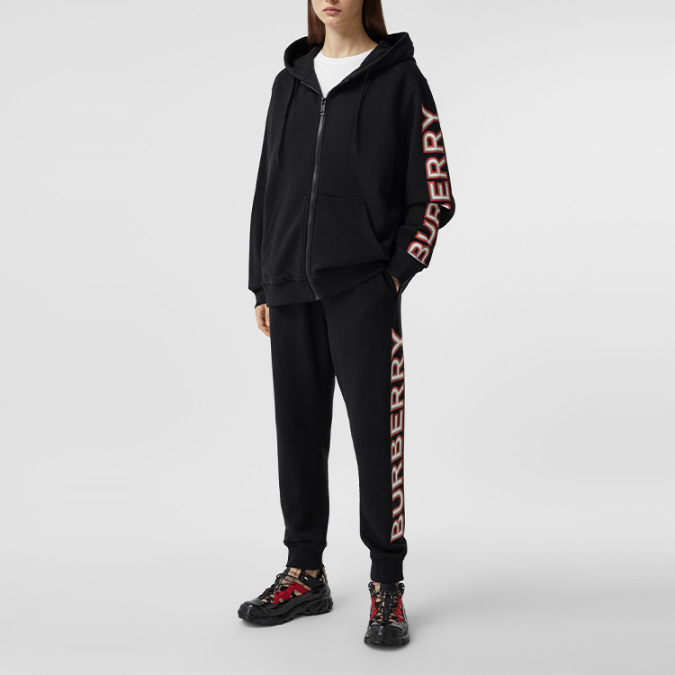 Details for (W) Burberry Seluar Jogger Hitam Logo Drawstring Knit 80372601