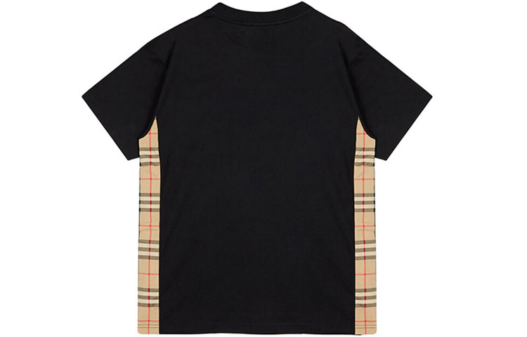 (Women) Burberry Black Logo Patch Check Print Oversized T-Shirt 80245451 圖 3