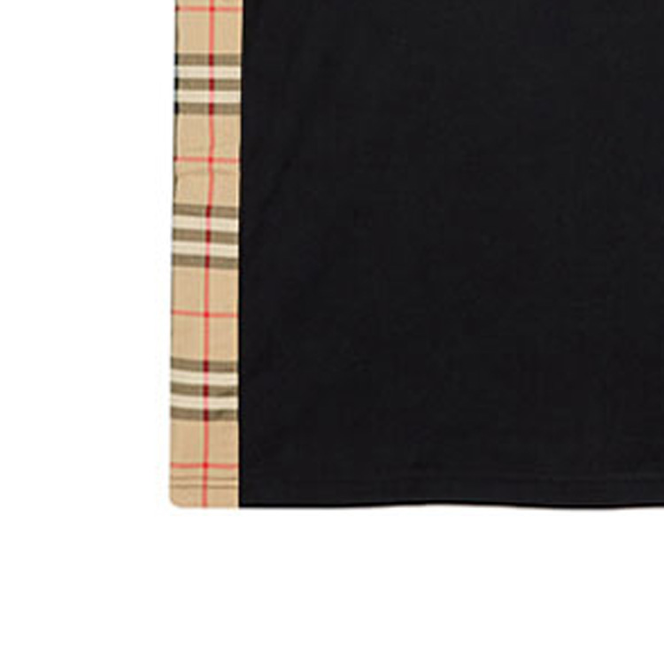 (Women) Burberry Black Logo Patch Check Print Oversized T-Shirt 80245451 圖 8