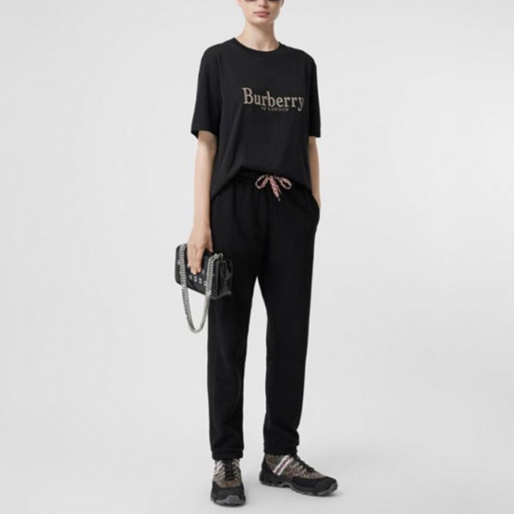 (Women) Burberry Black Logo Print Cotton Crewneck Oversized T-Shirt. 80205761 圖 6