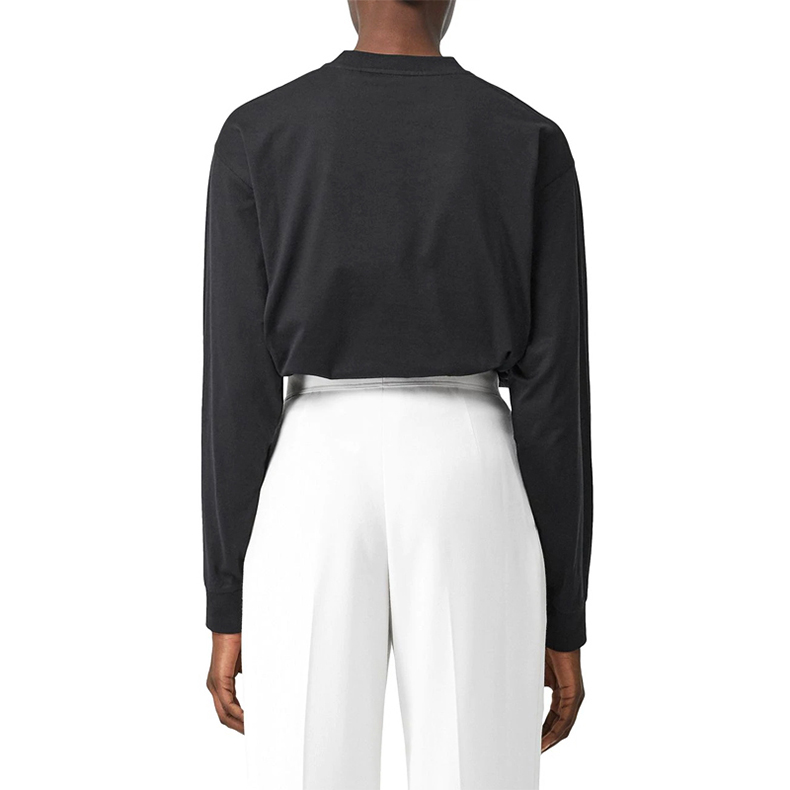 Purchase (W) 버버리 블랙 로고 프린트 긴팔 티셔츠 80243421