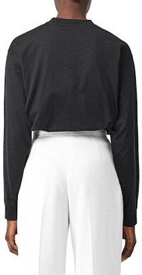 (W) 버버리 블랙 로고 프린트 긴팔 티셔츠 80243421 Purchase (W) 버버리 블랙 로고 프린트 긴팔 티셔츠 80243421