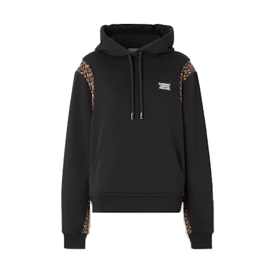 (Women) Burberry Black Logo Print Oversized Hoodie 80322941
