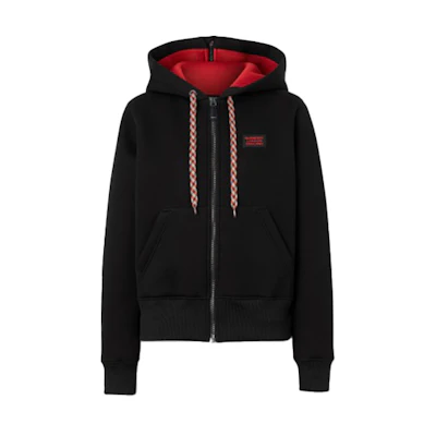 (Women) Burberry Black Logo Zip Hoodie Jacket 80189191