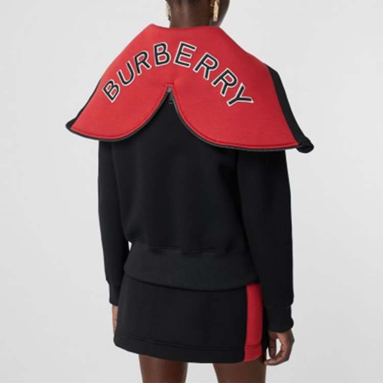 (Women) Burberry Black Logo Zip Hoodie Jacket 80189191 圖 5