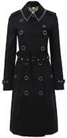 (Women) Burberry Black Long Belted Trench Coat 80163701 (Women) Burberry Black Long Belted Trench Coat 80163701