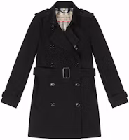 Order (W) Burberry 黑色雙排扣長版風衣外套 40470411