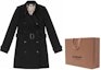 Shop (Women) Burberry Black Long Double-Breasted Trench Coat 40470411