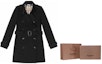 Purchase (Women) Burberry Black Long Double-Breasted Trench Coat 40470411