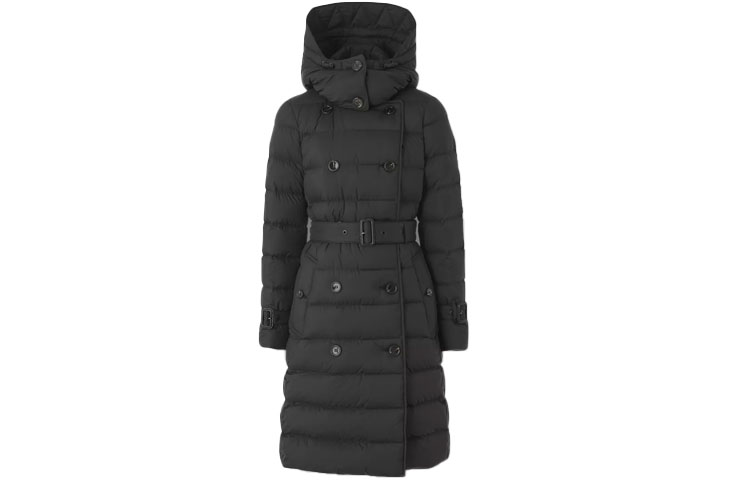 Order (Women) Burberry Black Long Down Coat with Detachable Hood 80446801