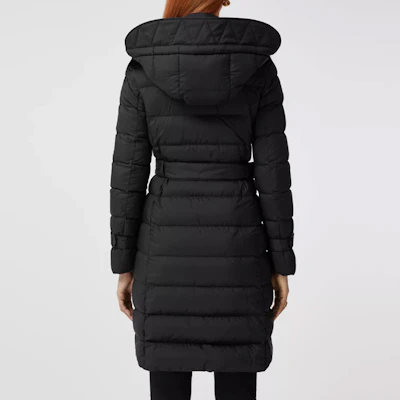 (Women) Burberry Black Long Down Coat with Detachable Hood 80446801 Shop (Women) Burberry Black Long Down Coat with Detachable Hood 80446801