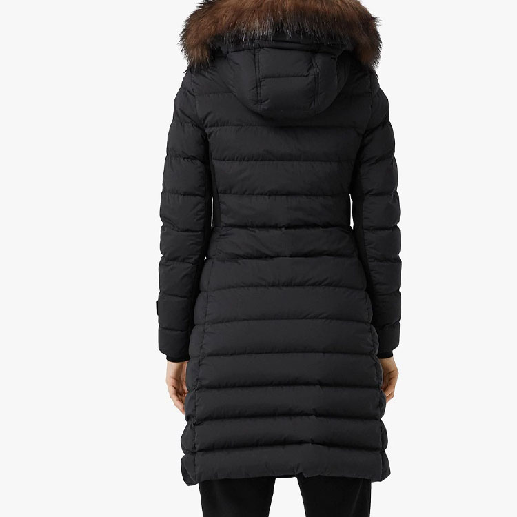 (Women) Burberry Black Long Hooded Down Jacket Casual Style 80218831 圖 6