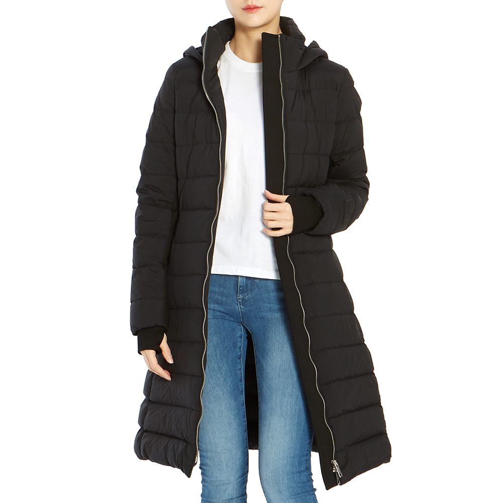 Shop (W) Burberry 黑色連帽長版羽絨外套 80185571