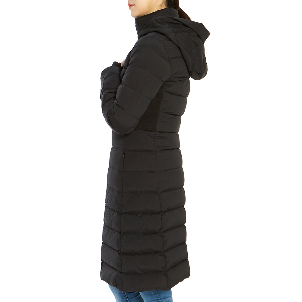 Sizing (W) Burberry 黑色連帽長版羽絨外套 80185571