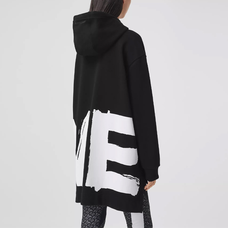 (Women) Burberry Black Love Print Long Sleeve Sweatshirt 80376701 圖 6