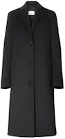 (Women) Burberry Black Mid-Length Wool Cashmere Coat 80227791 (Women) Burberry Black Mid-Length Wool Cashmere Coat 80227791