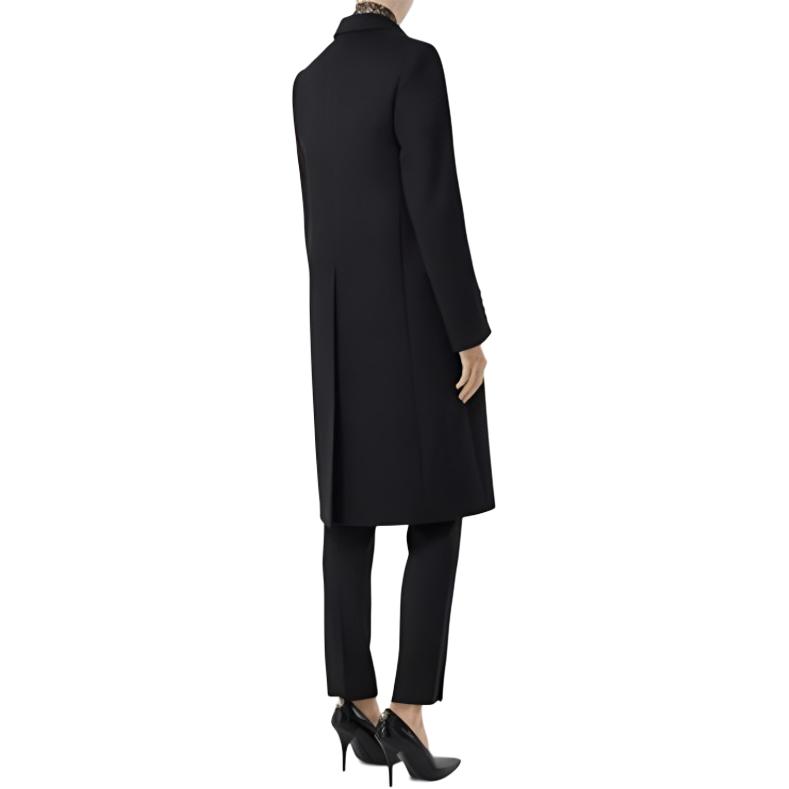 Purchase (W) バーバリー ブラック ミドル丈 ウール カシミアコート 80227791