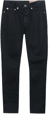 (Women) Burberry Black Mid-Waist Straight-Leg Solid Button Jeans 80450271 Buy (Women) Burberry Black Mid-Waist Straight-Leg Solid Button Jeans 80450271