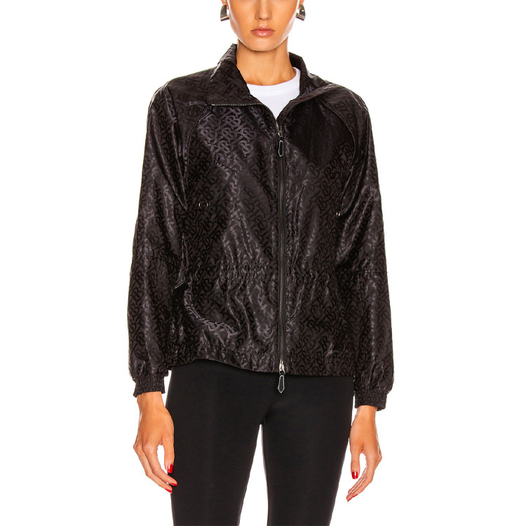 (Women) Burberry Black Monogram Casual Stand Collar Jacket 80175411 圖 4