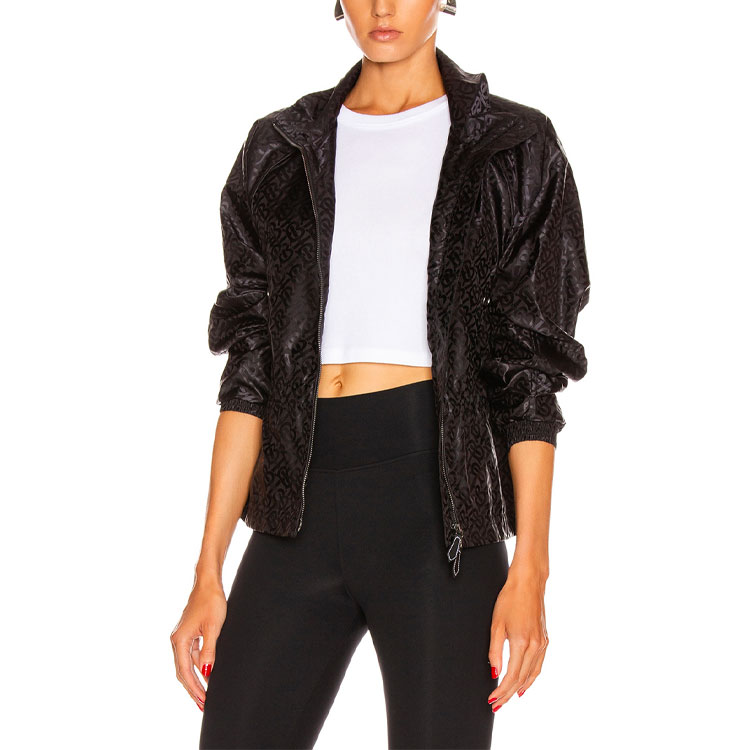 (Women) Burberry Black Monogram Casual Stand Collar Jacket 80175411 圖 6