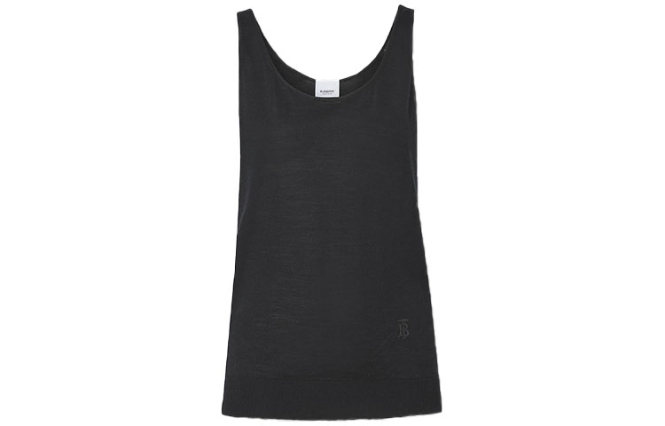 Order (W) Burberry Camisola Negra Seda Lana Cachemir Monograma SS21. 80422051