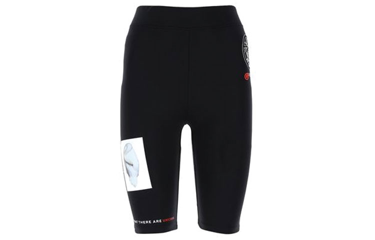 (Women) Burberry Black Montague Print Stretch Knit Cycling Shorts 80277161