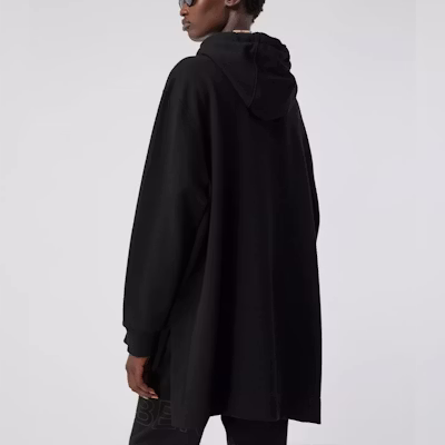 (W) Burberry 黑色有機棉格紋寬鬆連帽上衣 80358591 Purchase (W) Burberry 黑色有機棉格紋寬鬆連帽上衣 80358591