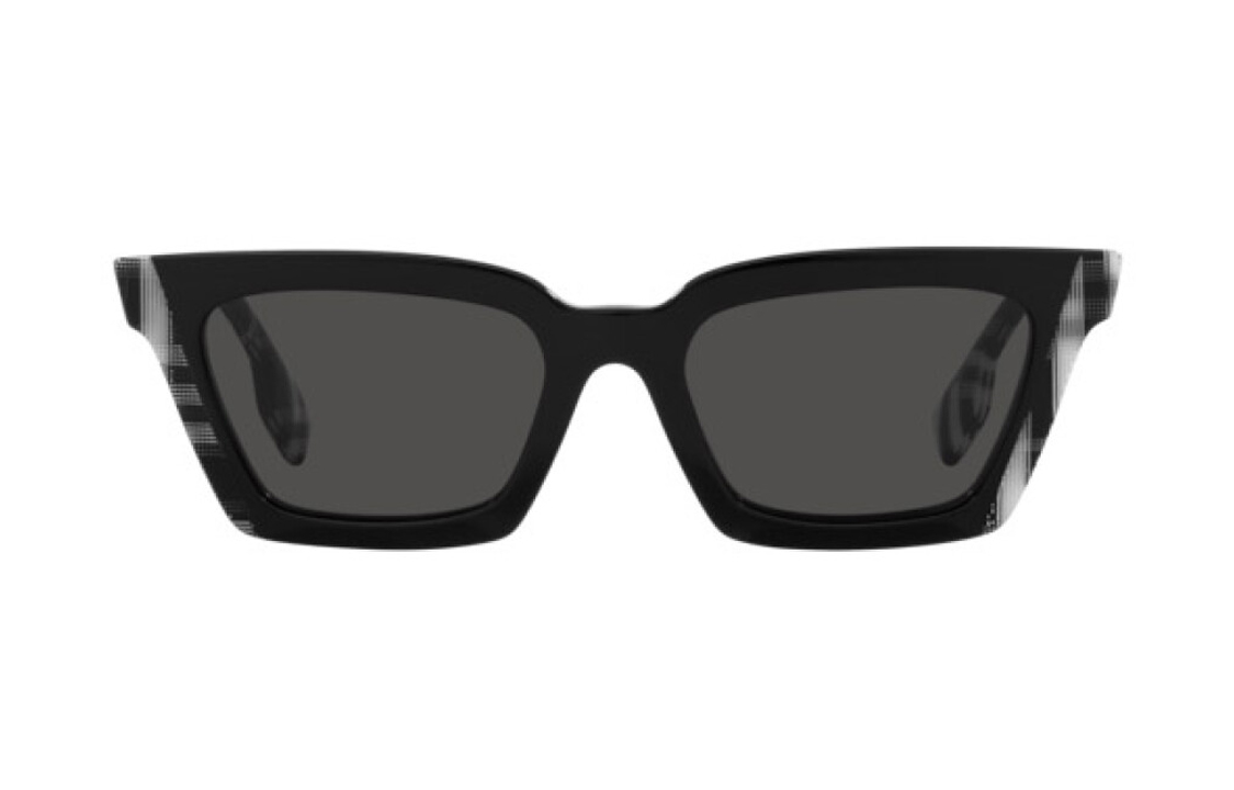 (Women) Burberry Black Oversized Irregular Sunglasses for Women with Check Logo. BE4392U405187 圖 3