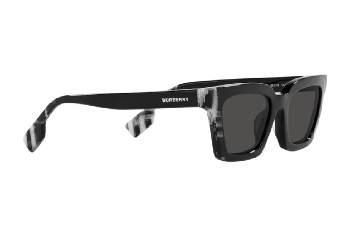 (Women) Burberry Black Oversized Irregular Sunglasses for Women with Check Logo. BE4392U405187 圖 4