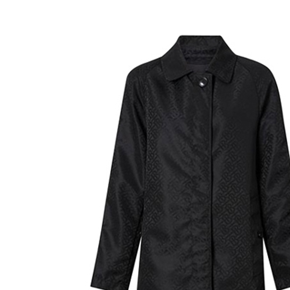 (Women) Burberry Black Patterned Jacquard Zip-Up Long Coat 80175441 圖 6