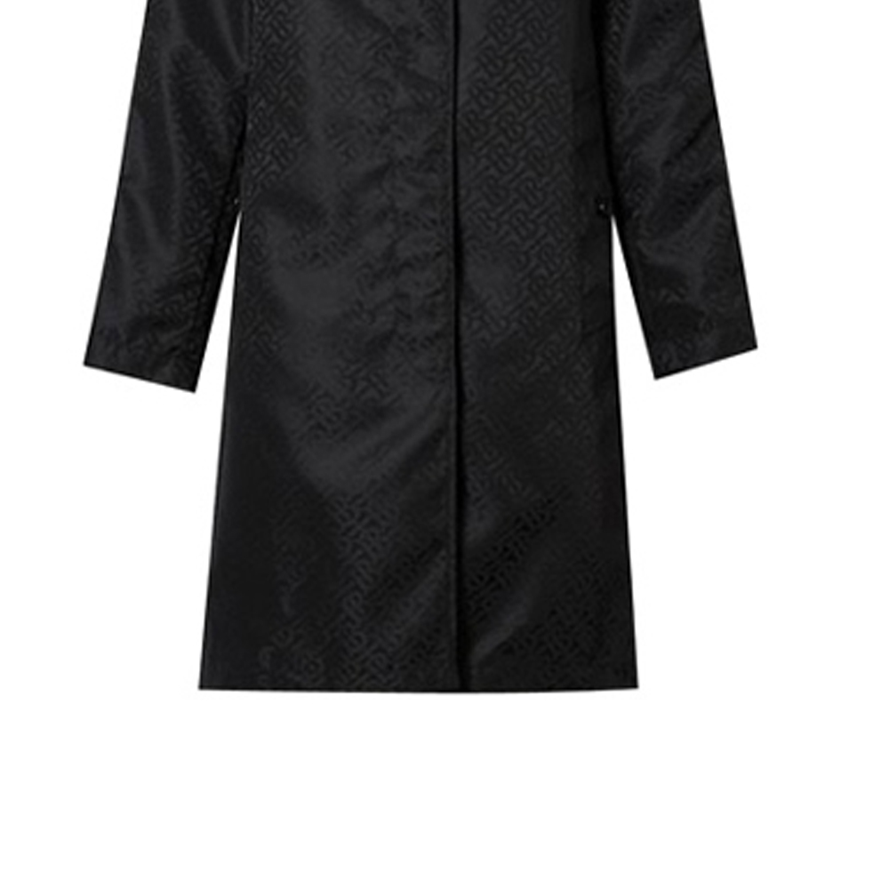 (Women) Burberry Black Patterned Jacquard Zip-Up Long Coat 80175441 圖 7