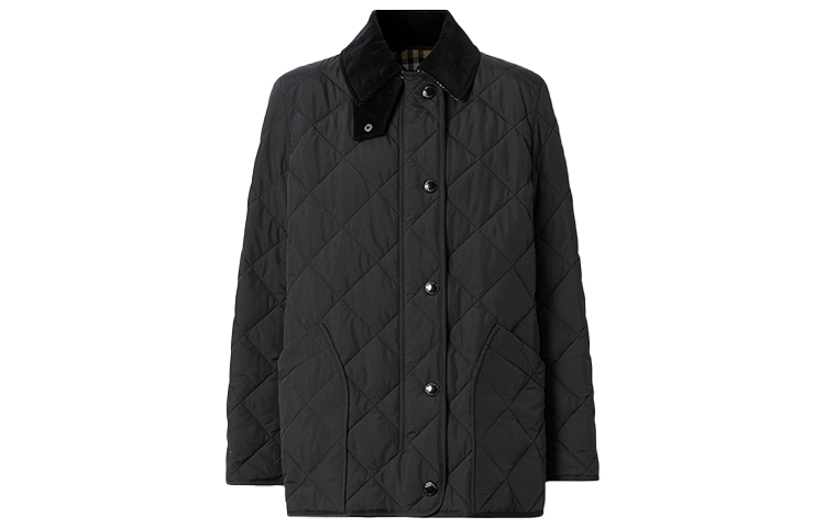 (Women) Burberry Black Quilted Long Sleeve Cotton Jacket 80217511 圖 2