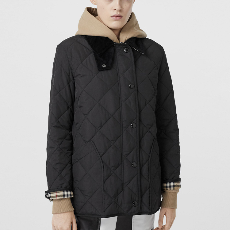 (Women) Burberry Black Quilted Long Sleeve Cotton Jacket 80217511 圖 4