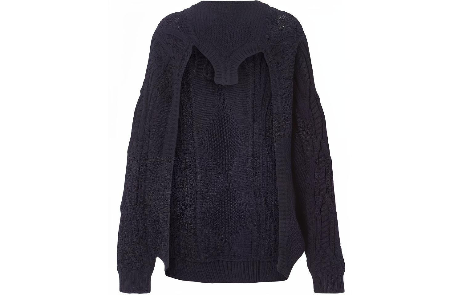 (Women) Burberry Black Recycled Cable-Knit Functional Sweater 45680171