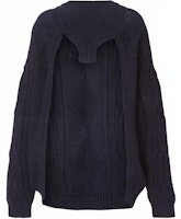 (Women) Burberry Black Recycled Cable-Knit Functional Sweater 45680171 (Women) Burberry Black Recycled Cable-Knit Functional Sweater 45680171