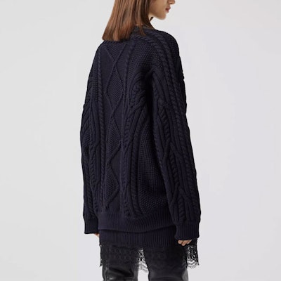 (W) バーバリー ブラック リサイクル ケーブルニット 機能性 セーター 45680171 Purchase (W) バーバリー ブラック リサイクル ケーブルニット 機能性 セーター 45680171