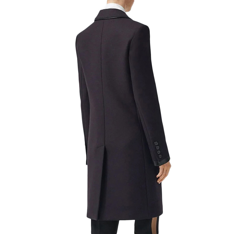 (Women) Burberry Black Sheepskin Casual Buttoned Coat 80188001 圖 5