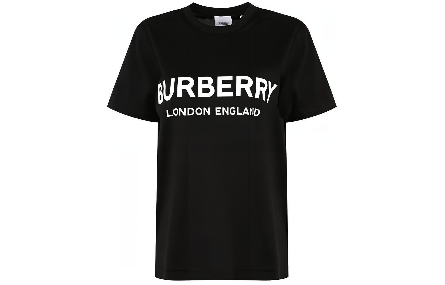 (Women) Burberry Black Short-Sleeve T-Shirt with Logo Letter Print. 80116511 圖 2