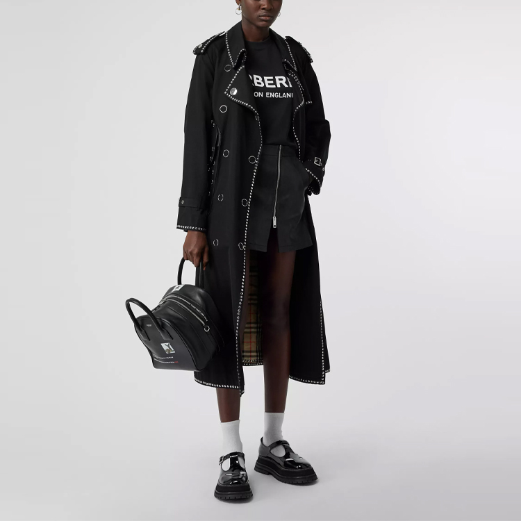 (Women) Burberry Black Short-Sleeve T-Shirt with Logo Letter Print. 80116511 圖 5