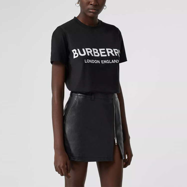 (Women) Burberry Black Short-Sleeve T-Shirt with Logo Letter Print. 80116511 圖 7