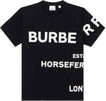 (Women) Burberry Black Short Sleeve Crew Neck Logo Print T-Shirt 80407641 (Women) Burberry Black Short Sleeve Crew Neck Logo Print T-Shirt 80407641