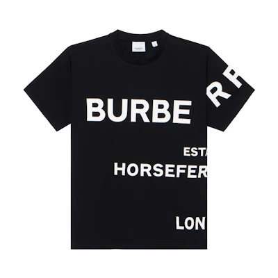 (Women) Burberry Black Short Sleeve Crew Neck Logo Print T-Shirt 80407641