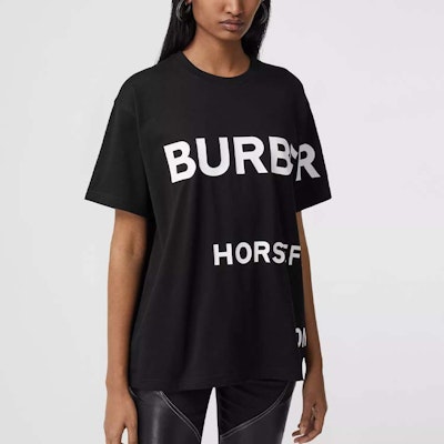 (W) 博柏利黑色短袖圆领印花Logo T恤 80407641 Purchase (W) 博柏利黑色短袖圆领印花Logo T恤 80407641