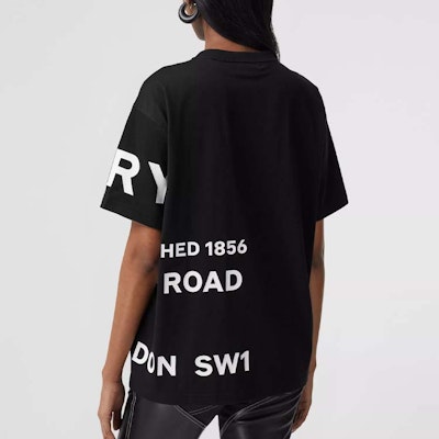 (W) 博柏利黑色短袖圆领印花Logo T恤 80407641 Details for (W) 博柏利黑色短袖圆领印花Logo T恤 80407641