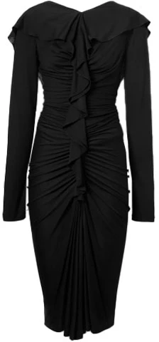 women-burberry-black-silk-pleated-long-sleeve-dress-80394811