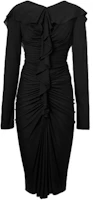 (Women) Burberry Black Silk Pleated Long Sleeve Dress 80394811 (Women) Burberry Black Silk Pleated Long Sleeve Dress 80394811