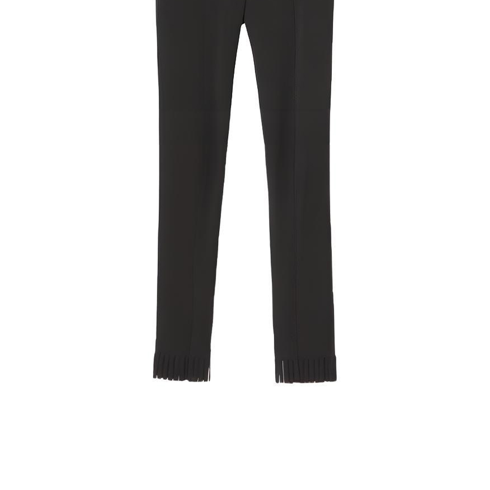 Details for (W) 버버리 블랙 슬림핏 프린지 디자인 캐주얼 팬츠 80473511