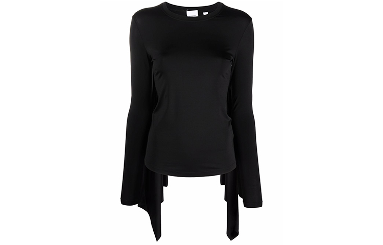 (Women) Burberry Black Slim Fit Knit Sweater with Bell Sleeves 80469031
