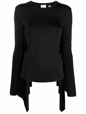 (W) バーバリー ブラック スリムフィット ニットセーター ベルスリーブ付き 80469031 Order (W) バーバリー ブラック スリムフィット ニットセーター ベルスリーブ付き 80469031